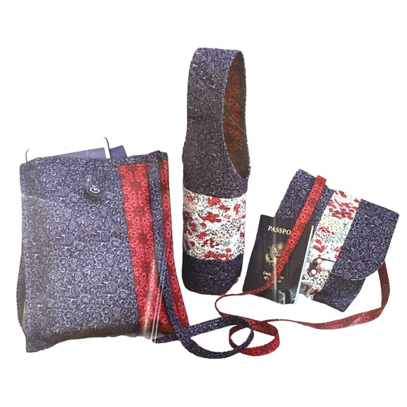 Tote Trio Sewing Kit By June Tailor Cross Body bag, Tablet Tote, Bottle Caddy 1L - Picture 1 of 3